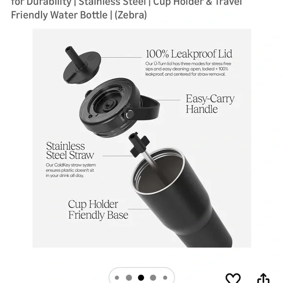 BrüMate Resa Zebra Patterned Insulated Tumbler with Handle - Picture 6 of 6